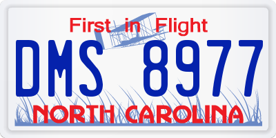 NC license plate DMS8977