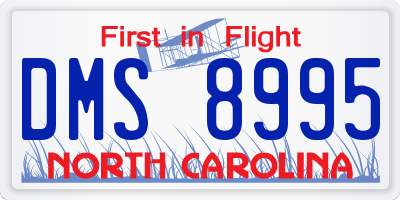 NC license plate DMS8995