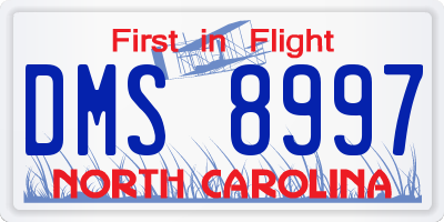 NC license plate DMS8997