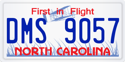 NC license plate DMS9057