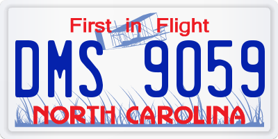NC license plate DMS9059
