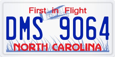 NC license plate DMS9064