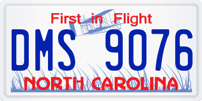 NC license plate DMS9076