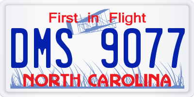 NC license plate DMS9077