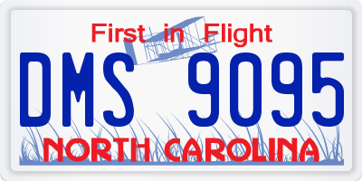 NC license plate DMS9095