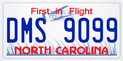 NC license plate DMS9099