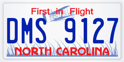 NC license plate DMS9127