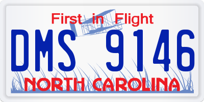NC license plate DMS9146