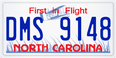NC license plate DMS9148