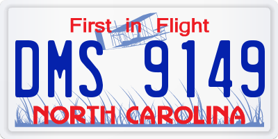 NC license plate DMS9149