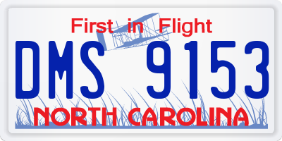 NC license plate DMS9153