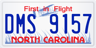 NC license plate DMS9157