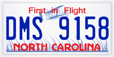 NC license plate DMS9158
