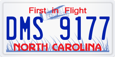 NC license plate DMS9177