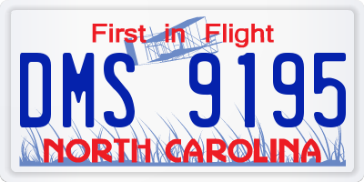 NC license plate DMS9195