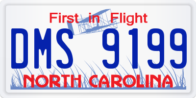 NC license plate DMS9199