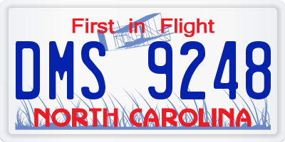 NC license plate DMS9248
