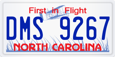 NC license plate DMS9267