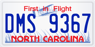 NC license plate DMS9367