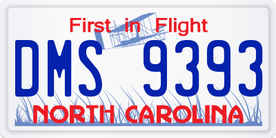 NC license plate DMS9393
