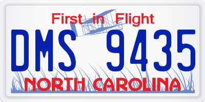 NC license plate DMS9435