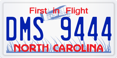 NC license plate DMS9444