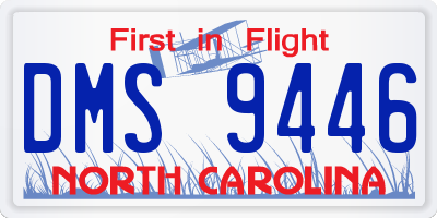 NC license plate DMS9446