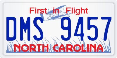 NC license plate DMS9457