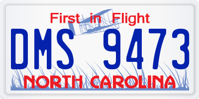NC license plate DMS9473