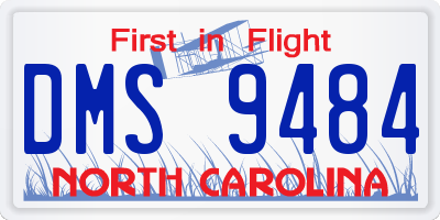 NC license plate DMS9484