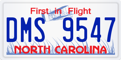 NC license plate DMS9547