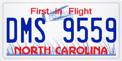 NC license plate DMS9559