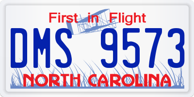 NC license plate DMS9573