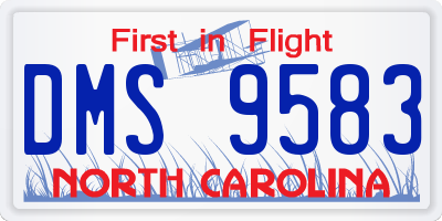 NC license plate DMS9583