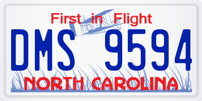 NC license plate DMS9594