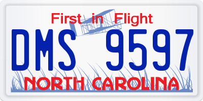 NC license plate DMS9597