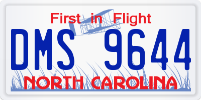 NC license plate DMS9644