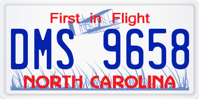 NC license plate DMS9658