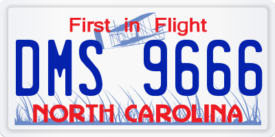 NC license plate DMS9666