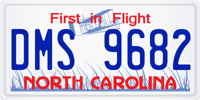 NC license plate DMS9682