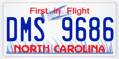 NC license plate DMS9686