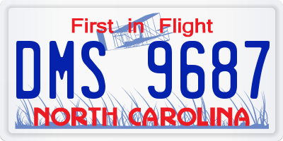 NC license plate DMS9687