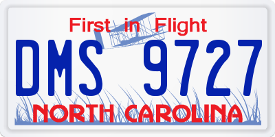 NC license plate DMS9727
