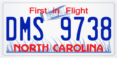 NC license plate DMS9738