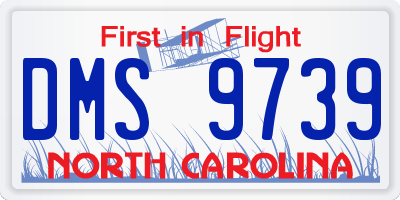 NC license plate DMS9739