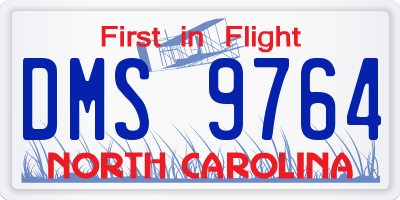 NC license plate DMS9764
