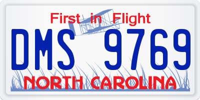 NC license plate DMS9769