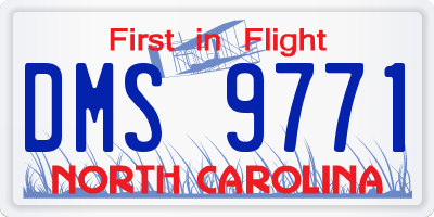 NC license plate DMS9771