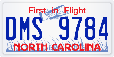 NC license plate DMS9784