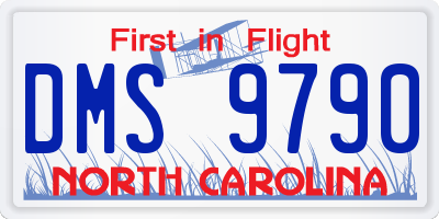 NC license plate DMS9790
